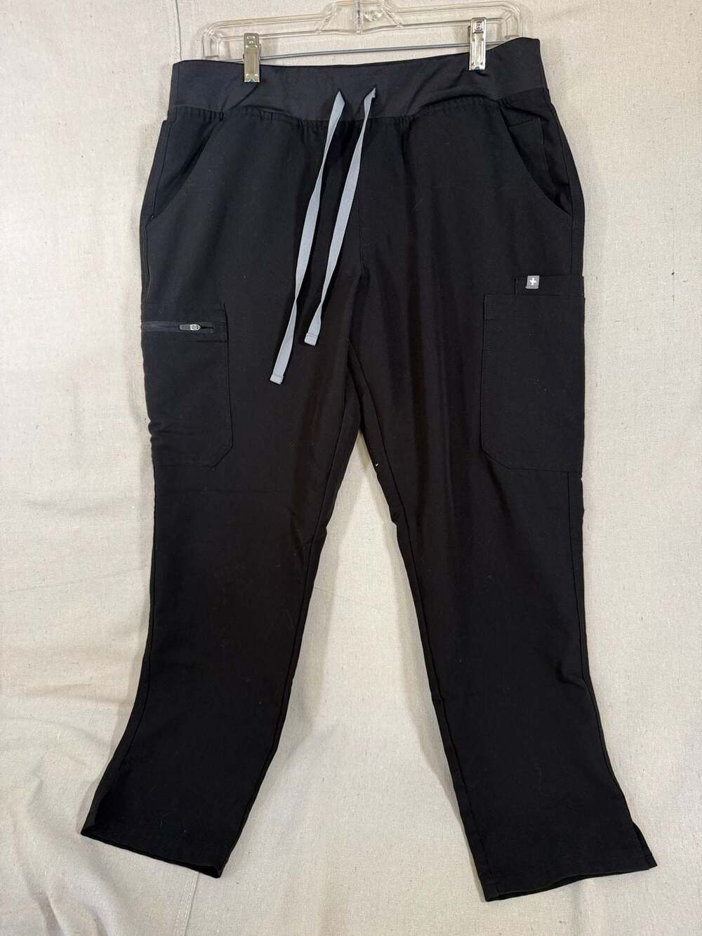 FIGS Technical Collection Yola Yoga High Waisted Scrub Pants Black